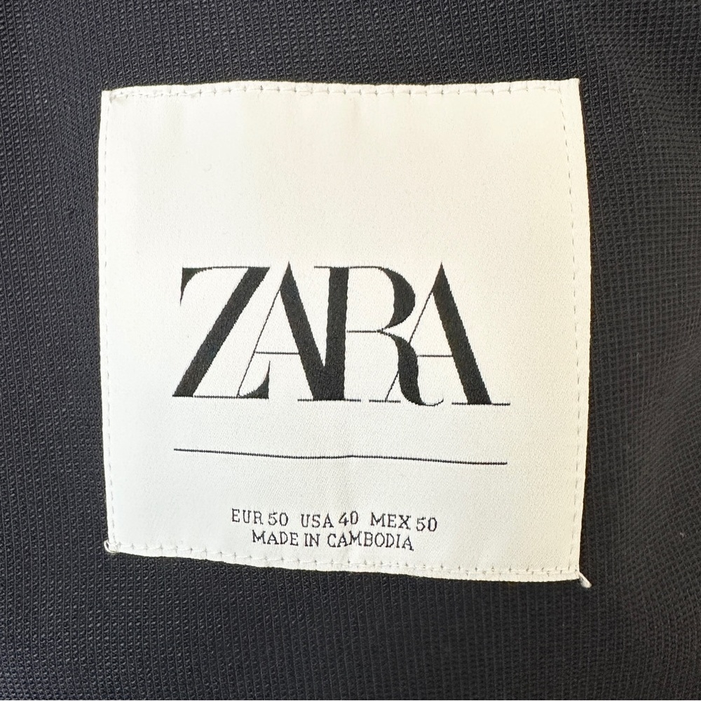 ZARA Traveler Blazer Mens 40 Navy Blue Bistretch Quick Dry Made to Move - Picture 3 of 13